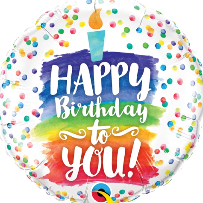 Happy Birthday To You Rainbow Cake