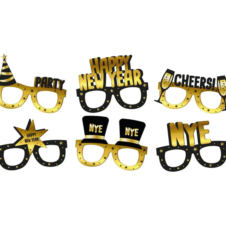 Happy New Year - Black & Gold HNY