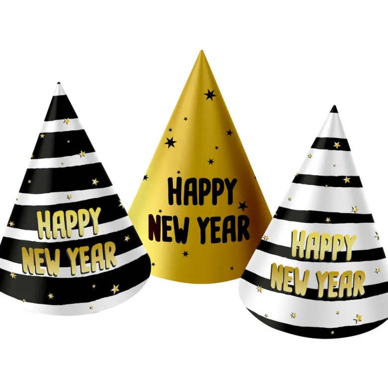 Happy New Year - Black & Gold HNY
