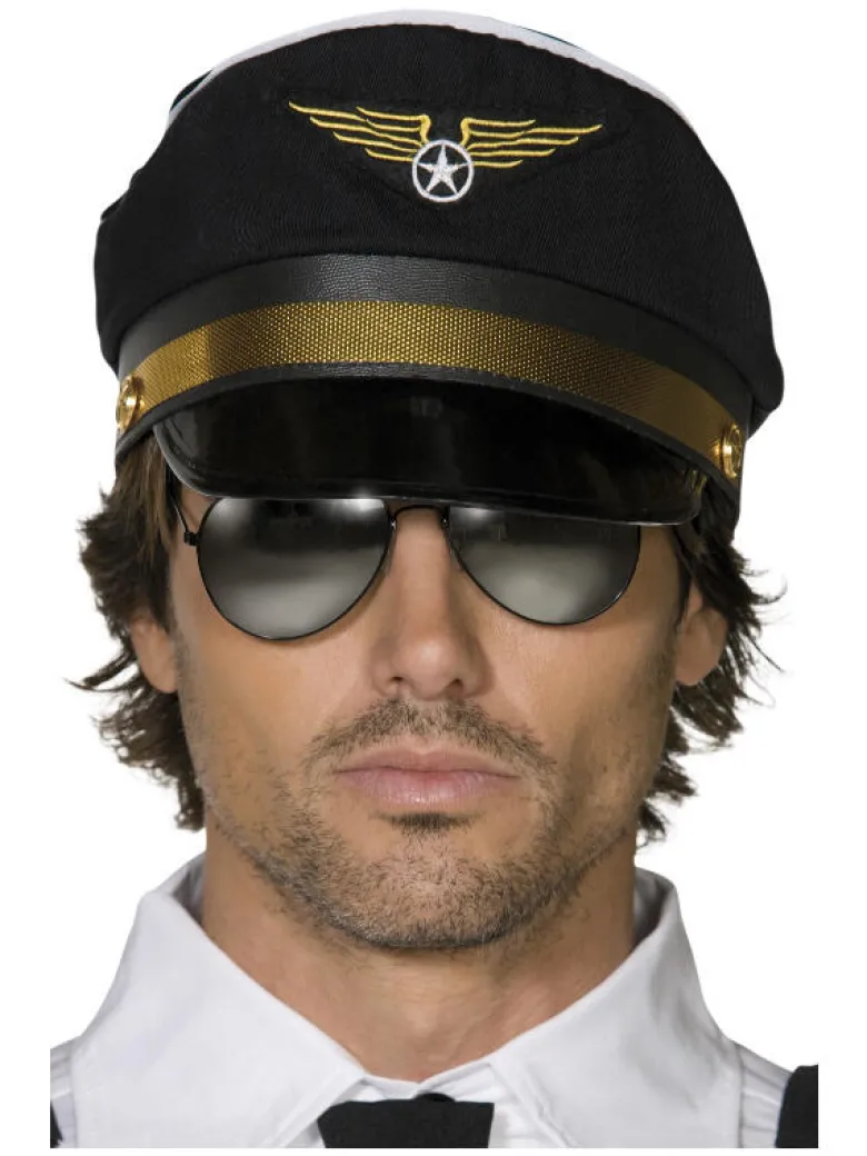Hatt - Pilot - Sort & Gull