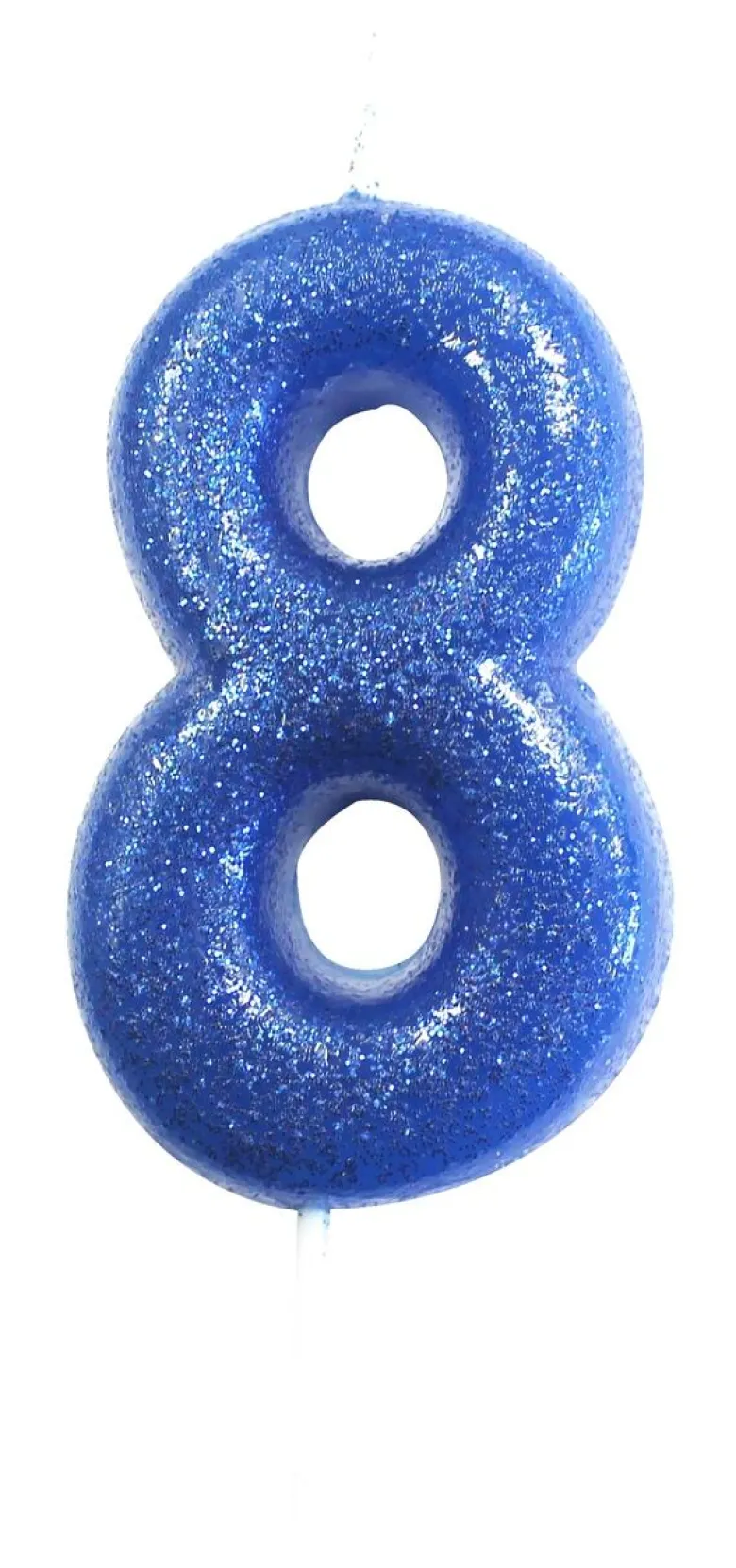 Kakelys - Nummer 8 - Glitter Blå