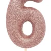 Kakelys - Nummer 6 - Glitter Rosegull