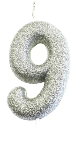 Kakelys - Nummer 9 - Glitter Sølv
