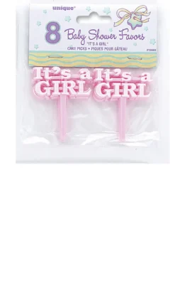 Kaketopper Pick - Babyshower It's A Girl