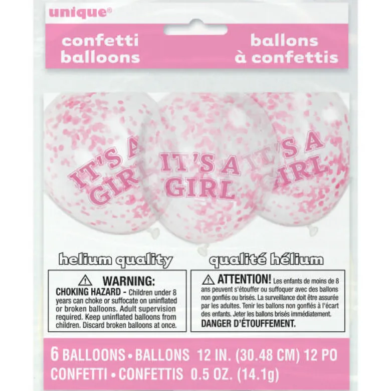 Konfettiballonger - Baby Shower Girl