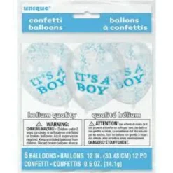 Konfettiballonger - Baby Shower Boy