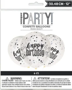 Konfettiballonger - "Happy Birthday"