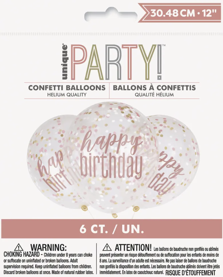 Konfettiballonger - "Happy Birthday"