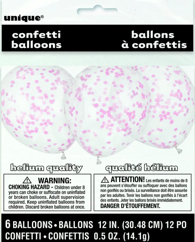 Konfettiballonger - Lys Rosa