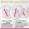 Konfettiballonger - 1-årsdag- Rosa