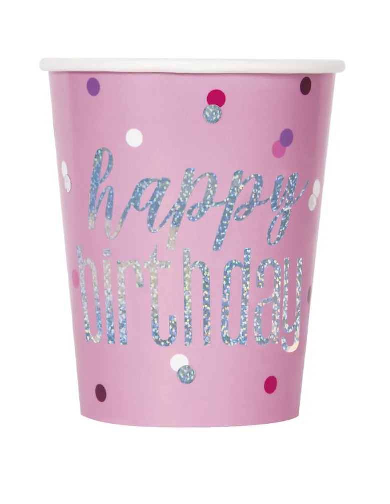 Kopper - "Happy Birthday" - Rosa og Sølv