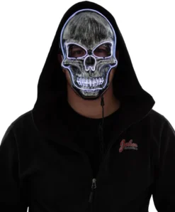 LED Maske - Skalle - Hvit