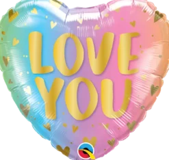 Love You Pastel Ombre & Hearts