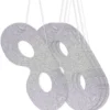 Masker - Metallic Sølv - Papp