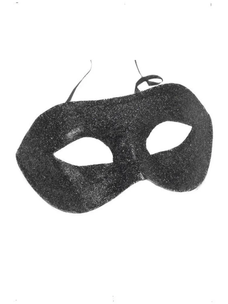 Maske - Sort Glitter