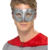 Maske - Venezia - Sølv Metallic