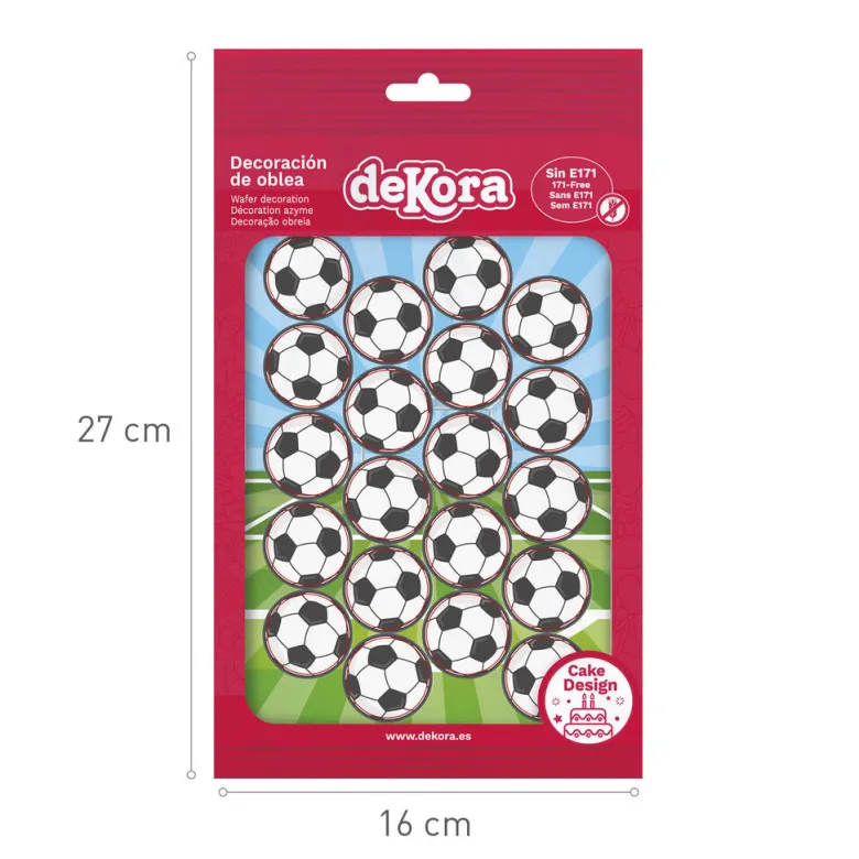 Mini fotball kakeskilt i spiselig papir