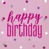 Papirservietter - "Happy Birthday"