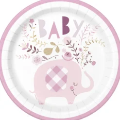Pink Floral Elephant