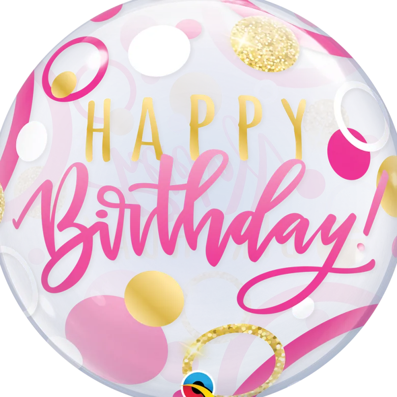 Premium Bubbleballong - "Happy Birthday"