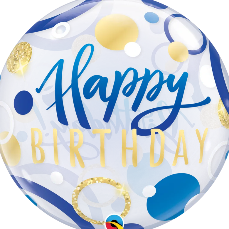 Premium Bubbleballong - "Happy Birthday"
