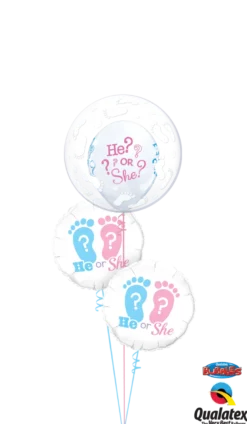 Premium Bubbleballong - Hvite Fotavtrykk
