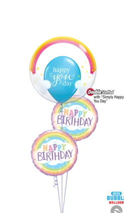 Premium Bubbleballong - Regnbue