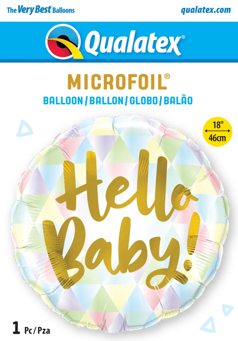 Premium Folieballong - "Hello Baby"