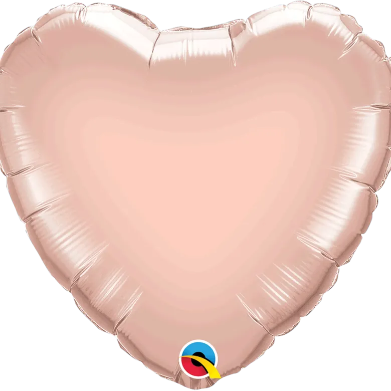 Premium Folieballong - Hjerte - Rosegull