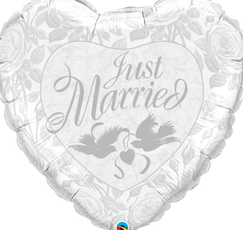 Premium Folieballong - "Just Married"
