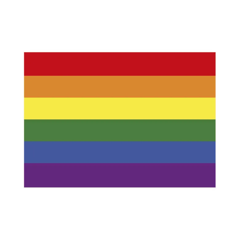 Rainbow flagg - Firkantet