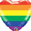 Rainbow Stripes Heart