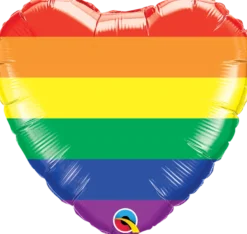 Rainbow Stripes Heart
