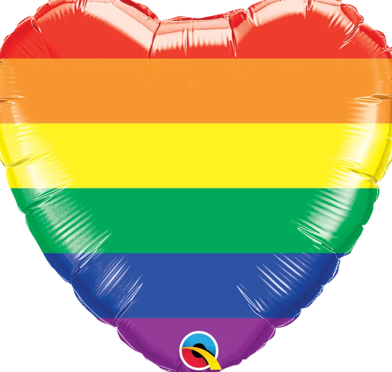 Rainbow Stripes Heart