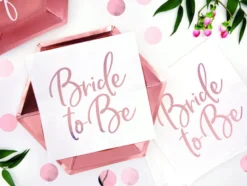 Servietter - "Bride to Be" - Rosegull