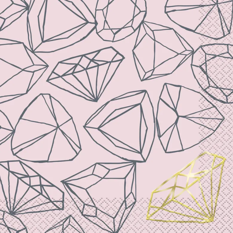 Servietter - Rosa Diamant