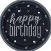 Sort & Sølv Glitz - "Happy Birthday"