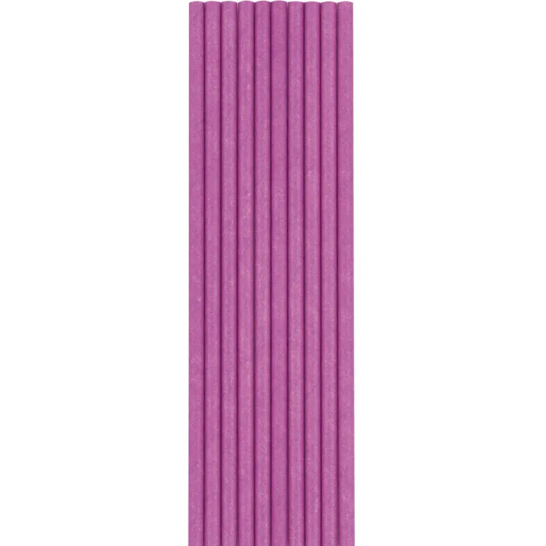 Sugerør - Rosa - Papp