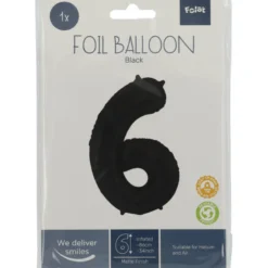 Tallballong Folie - Nummer 6 - Sort
