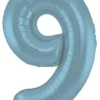Tallballong - Nummer 9 - Pastel Blå Matt